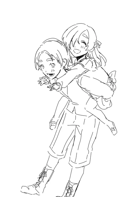 ミルドレッドちゃんとお兄様たちのらくがき 