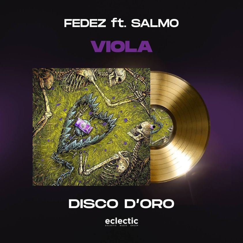 EclecticMusicGr's tweet photo. “Viola” di  @Fedez feat. @Salmolebon è certificata disco d’oro 📀

co-scritta da Paolo Antonacci e @Davidedwhale 
 
prodotta da @Davidedwhale https://t.co/iTiFxjr3Tr