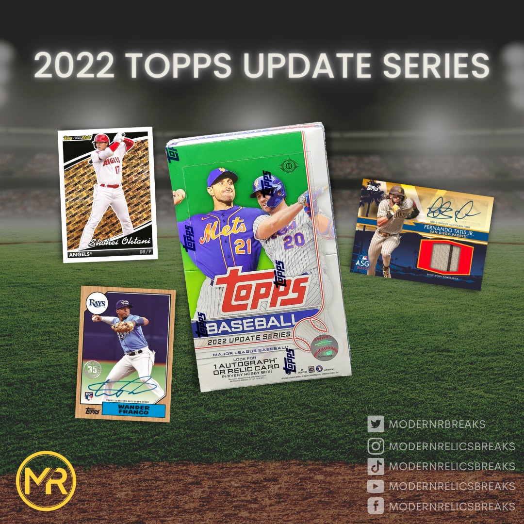 ModernRBreaks's tweet photo. 🚨NEW BREAK ALERT🚨
✅2022 TOPPS UPDATE: 1 HOBBY + 1 JUMBO HOBBY
⏰7:00pm 11/22
Teams will be available for purchase (PYT) beginning tonight at 7pm. Join our Discord to select your team at the best price 24 hours early!
https://t.co/GTPbcoKxPc

#Topps #Whatnot #Discord #HobbyBox https://t.co/75mrRDAm4b