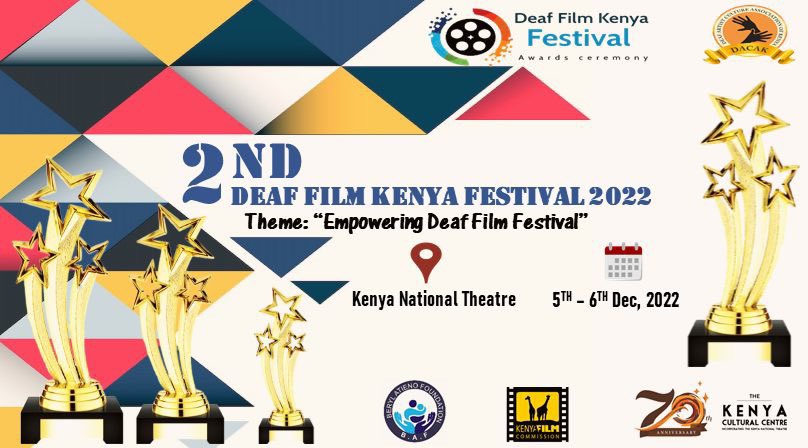 deaf_kenya's tweet photo. 1/1 SAVE THE DATE!

The Second Edition of the Deaf Film Kenya Festival is set a new date to take place from 5 - 6 December 2022 at the @CultureCentreKE.
@kenyafilmcomm @AbabuNamwamba @moscakenya @MoICTKenya @ademsimon @KenyaVision2030 https://t.co/sDIunKAv5Q