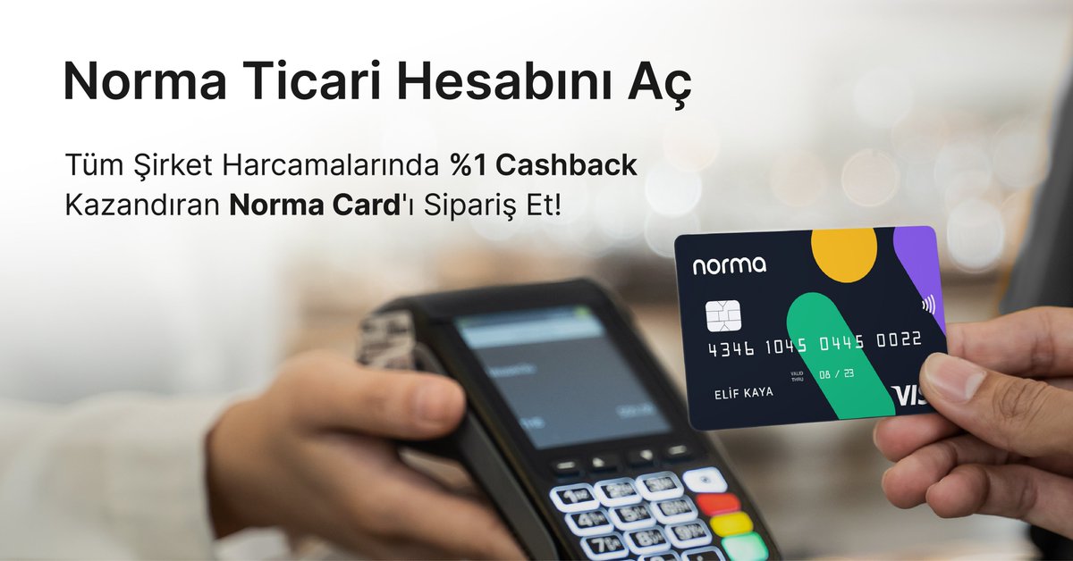 normafinans's tweet photo. 🏦Norma’ya üye olarak ücretsiz ticari hesabını aç: https://t.co/DKv5ktq6GP 
💳Norma Card'ı hemen sipariş et!
🏧VISA geçen tüm işletmelerde, online alışverişlerinde ve dünyanın her yerindeki ATM’lerde kullan! 🏧
🎉Tüm şirket harcamalarında %1 cashback kazan! https://t.co/zXIsSXydqH