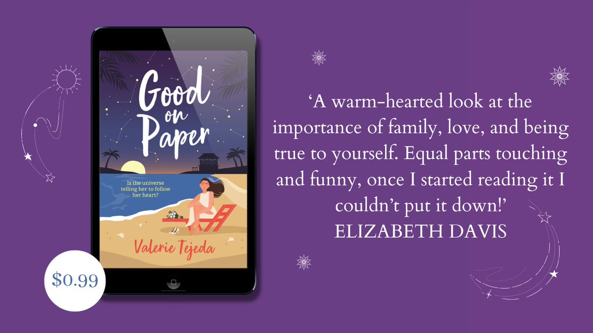 eternal_books's tweet photo. #GoodOnPaper from @valerietejeda is out in paperback in the US now AND is currently available for just 99c in ebook! 💜✨

Don't miss this fabulously fresh friends-to-lovers beach read! 👉https://t.co/DM7H5z26oq💫 https://t.co/jGMp7QVNpt