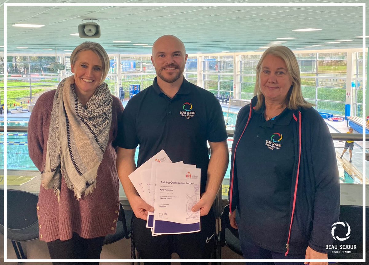 Beau Sejour Leisure Centre (@beausejourgsy) on Twitter photo Take a bow Kyle Vidamour! 🏊♀️
He is <a href="/BeauSejourGSY/">Beau Sejour Leisure Centre</a>'s newest Royal Life Saving Society Trainer Accessor after successfully completing his qualification earlier this year.
Everyone at the centre is super proud of you Kyle, flying the flag for the centre and the island once again👏 Take a bow Kyle Vidamour! 🏊♀️
He is <a href="/BeauSejourGSY/">Beau Sejour Leisure Centre</a>'s newest Royal Life Saving Society Trainer Accessor after successfully completing his qualification earlier this year.
Everyone at the centre is super proud of you Kyle, flying the flag for the centre and the island once again👏