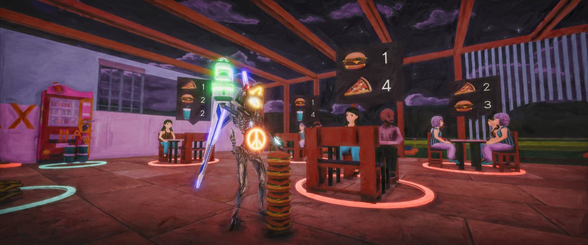 DCLMETATIGER's tweet photo. Our business secret at @CookyP2e is diversity. We accept our staff as it is, even if our customers all look the same :D

Please welcome our new staff: DJ Mau5, Daddy Cool, Cyber T-RAX and ZZ Santa.

A balanced diet is a burger in both hands! Because your health is our priority 🍔 https://t.co/t7TGTHTpqQ
