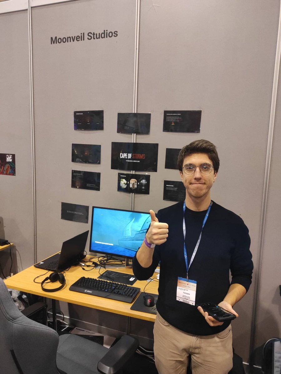 MoonVeilStudios's tweet photo. Thank you for coming to our booth at Lisbon Games Week! We were very surprised by the reactions to our game! We were very happy to showcase the Portuguese culture in a horror game! Thank you so much for the support, and see you around! https://t.co/Jk0YAwCIL0