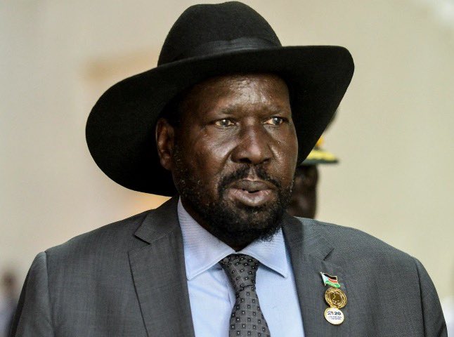 The president of South Sudan who always wears a Texan cowboy hat gifted to him by George W Bush