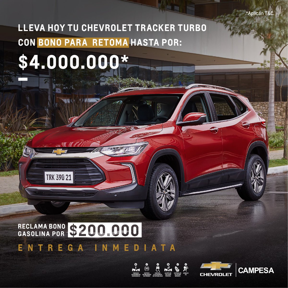 CampesaSA's tweet photo. Cotiza tu #Tracker Turbo Mecánica hoy! #CAMPESA
✅ Bono de retoma de HASTA $4.000.000
✅ Disponibilidad inmediata.
✅ Empieza a pagar en un año.
✅ Bono de gasolina por $200.000.
📲COMUNÍCATE https://t.co/jcjn94cYNn
Aplica términos y condiciones.
Unidades limitadas. https://t.co/p7fArqZ2QY
