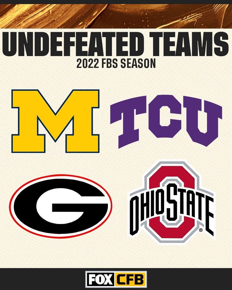 CFBONFOX's tweet image. Yet again, these four teams remain undefeated heading into Week 13 🔥

RT if your team is still perfect! 🙌