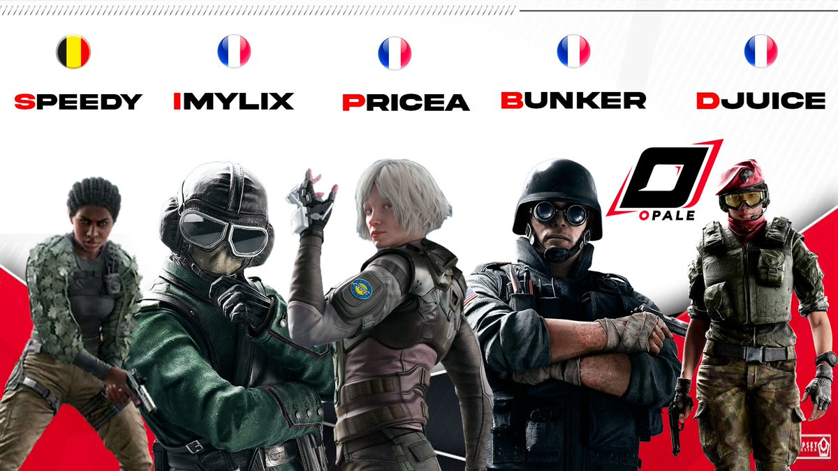 opale_esport's tweet photo. Nous sommes heureux de vous annoncer l'arrivée de notre équipe académique composé de @Bunker3820 @ratik_09 @PriceIsBack_ @jojo71361 @IMyLix 

#opalewin https://t.co/MvBTctpEOG