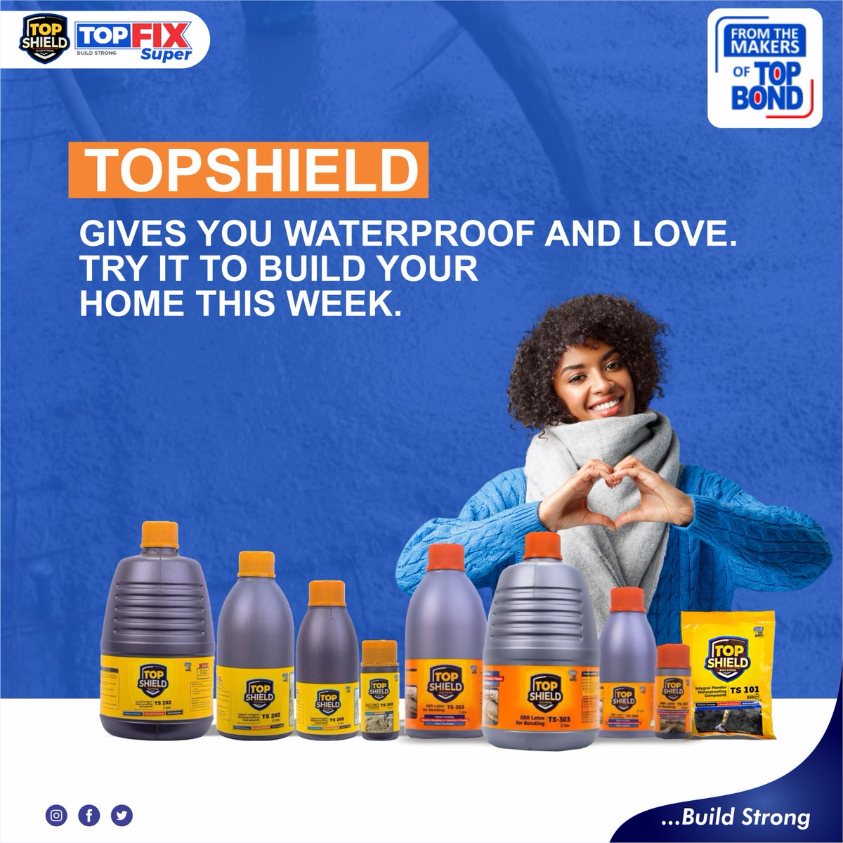 topshieldtopfix's tweet photo. #Topshield gives you waterproof and love, use it to build your home.
For more Info:
WhatsApp, 08088612058
#Builders #engineer #Topfix #Contructions #Nigeria #Molder #Jumia #Facebook #Jiji #Konga #Justrite #Shoprite #Lagos #Purechem https://t.co/V0X71fMx4c