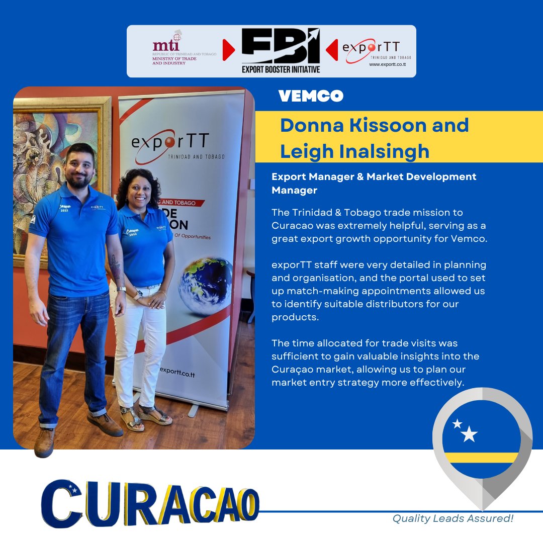 exporTT_Ltd's tweet photo. Here's another perspective on our highly successful Trade Mission to Curaçao from our client Vemco. #highpoints https://t.co/2Qt4Lts99x