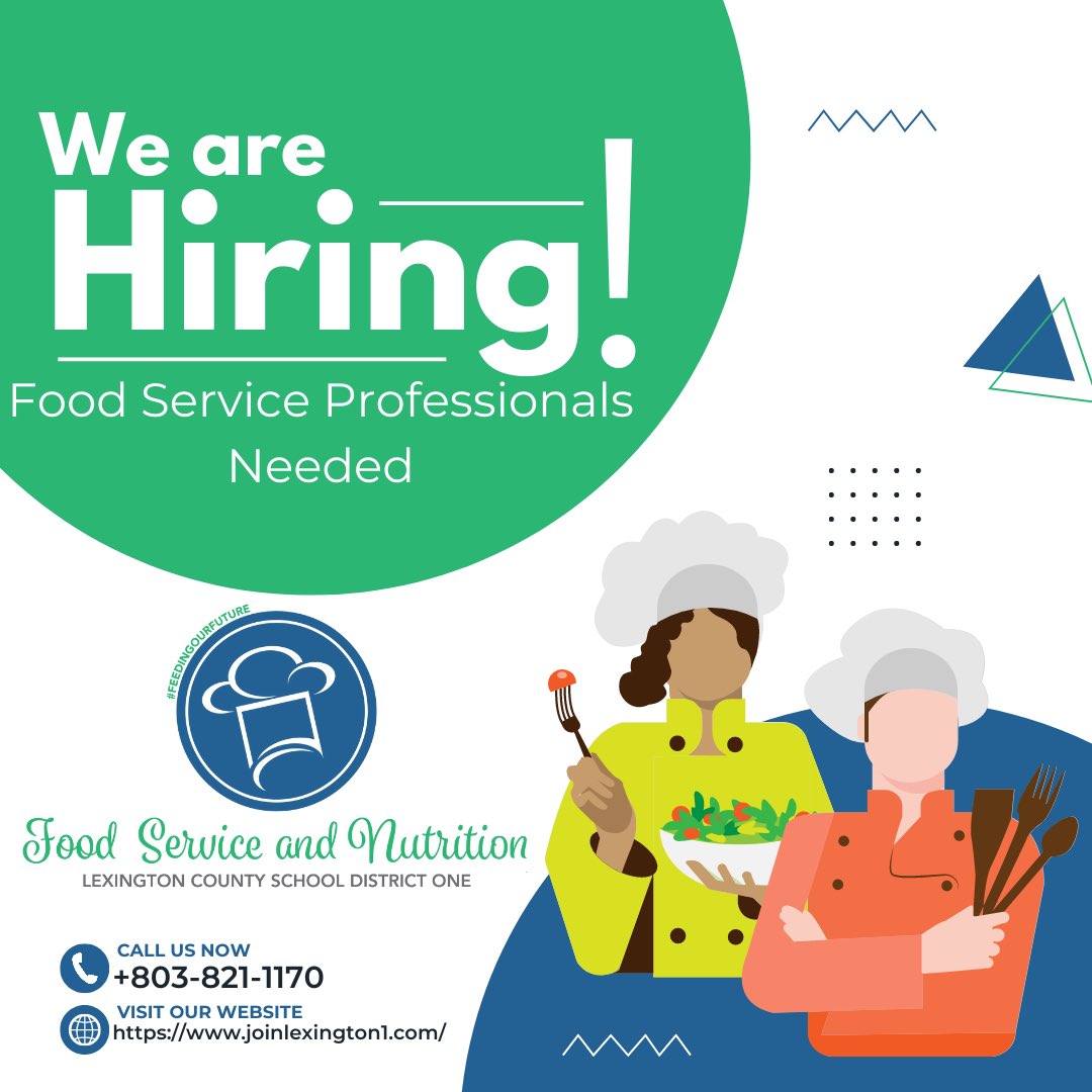 One of the best food service programs in South Carolina has a cashier position at WKHS and an operator position at PHES!!! Visit the applitrack.com/lexi.../online…..., or contact our Food Service Director, Deidre Yonce, for instructions on how to apply at dyonce@lexington1.net.