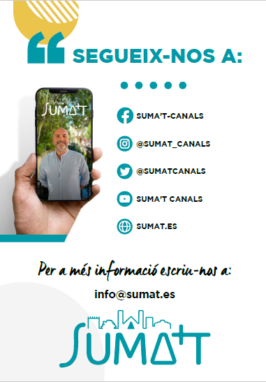 📃 🎉 JA DISPONIBLE EL FULLET DE SUMA'T ❗

➡️ Es tracta de la primera posada en marxa del projecte de poble que volem.

👥 Encapçalat per Edu Badal i pel seu equip, aquest fullet s'ha confeccionat pensant, sobretot, en el benestar dels veïns i veïnes.