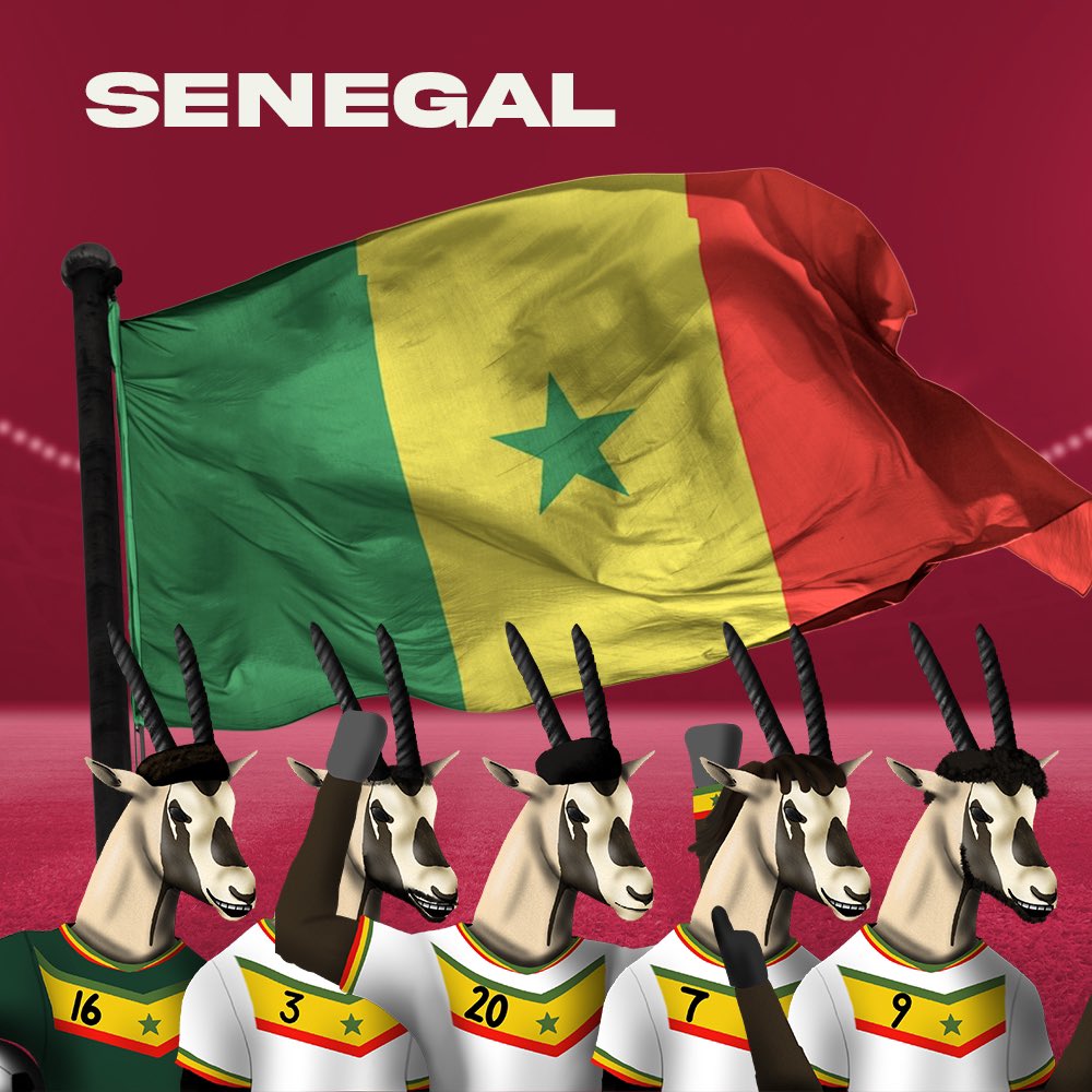 🇸🇳 #NFTCommunity #nfts #nftcollector #nftart #nftcollectibles #NFTdrop  #cryptocurrency #Ethereum  #cryptoartist #NFTGiveaway #opensea #football #sports #oxo #WorldCup2022 #WorldcupQatar2022