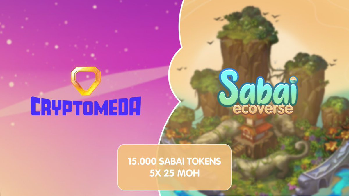sabaiecoverse's tweet photo. 🥳Sabai Ecoverse X Cryptomeda #Giveaway  

🔥Cryptomeda is a Gaming ecosystem based on NFTs

🎁Rewards:
⭐️5 x 25 MoH

✅TO ENTER:

📍Like &amp; RT
📍Follow 
@sabaiecoverse &amp; @cryptomedatech 
📍Tag a friend

⏰48 HOURS

#WL #Airdrop #GameFi‌ #P2E https://t.co/qIOFOSXThD