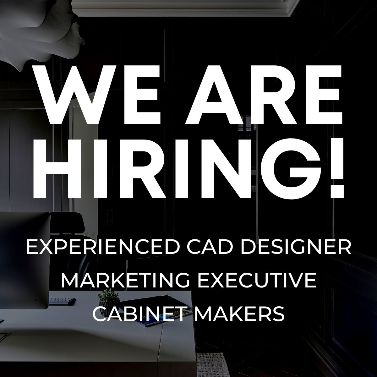 We're Hiring! Experience Cad Designer, Marketing Executive and Cabinet Makers!
Apply here: cv-library.co.uk/job/218134673/… or iandunn.com

#hiring #london #newjob #newjobopportunity #londonjobs #marketingrole #caddesigner #cabinetmaker