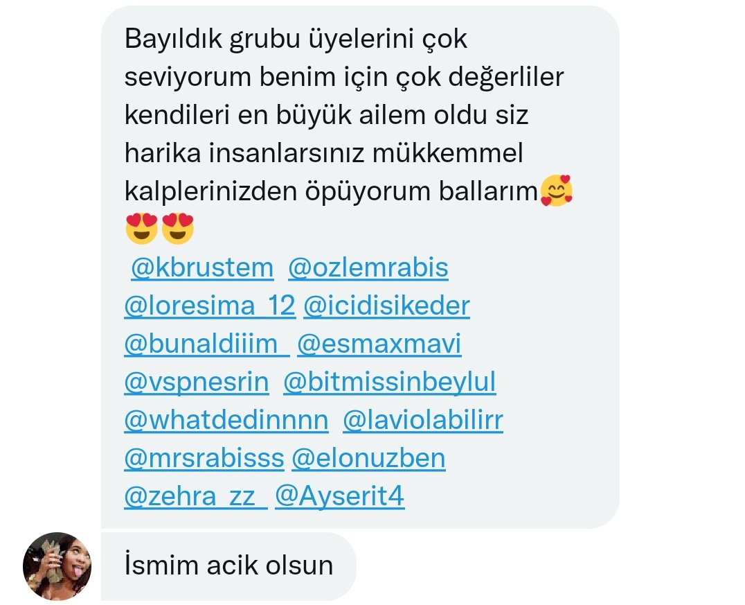 Gönderen: @mutluol_lady 
Alıcılar: @kbrustem  @ozlemrabis @loresima_12 @icidisikeder  @bunaldiiim_ @esmaxmavi @vspnesrin  @bitmissinbeylul @whatdedinnnn  @laviolabilirr @mrsrabisss @elonuzben 
@zehra_zz_ @Ayserit4