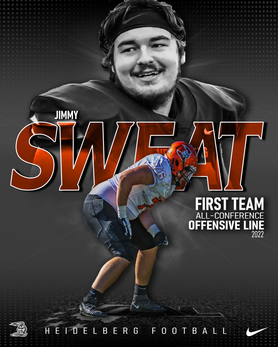 2022 All-OAC
1st Team Offensive Line
Jimmy Sweat 
Jimmy is a 5th year senior from Lucas, OH and a 3 year starter on the Offensive Line. This is Jimmy's 2nd time on the All-OAC list. 

#CH49 #BergGang