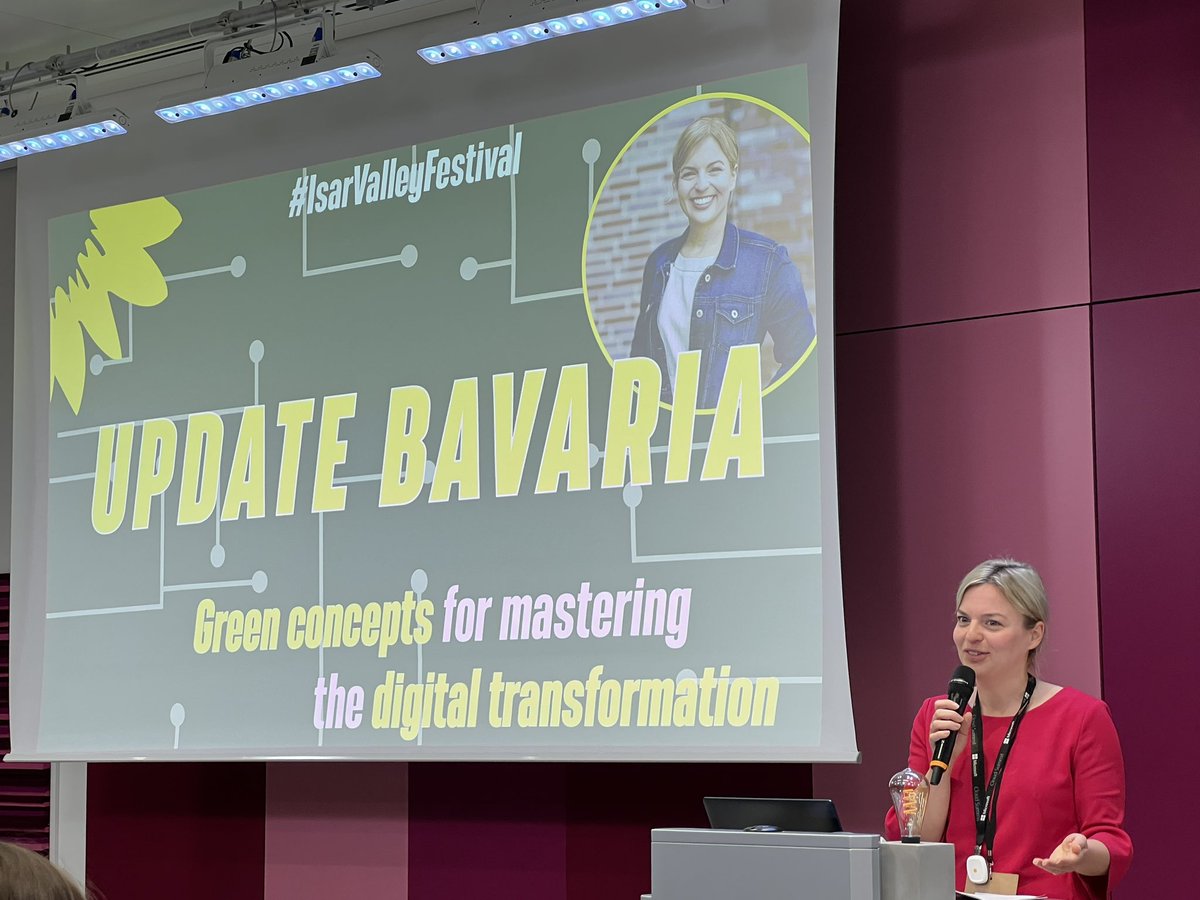 kvoges's tweet photo. Deep tech and startup festival in Munich with great keynote from @KathaSchulze #isarvalleyfestival #startup #deeptech #Sustainability https://t.co/N9xxDjWZnO
