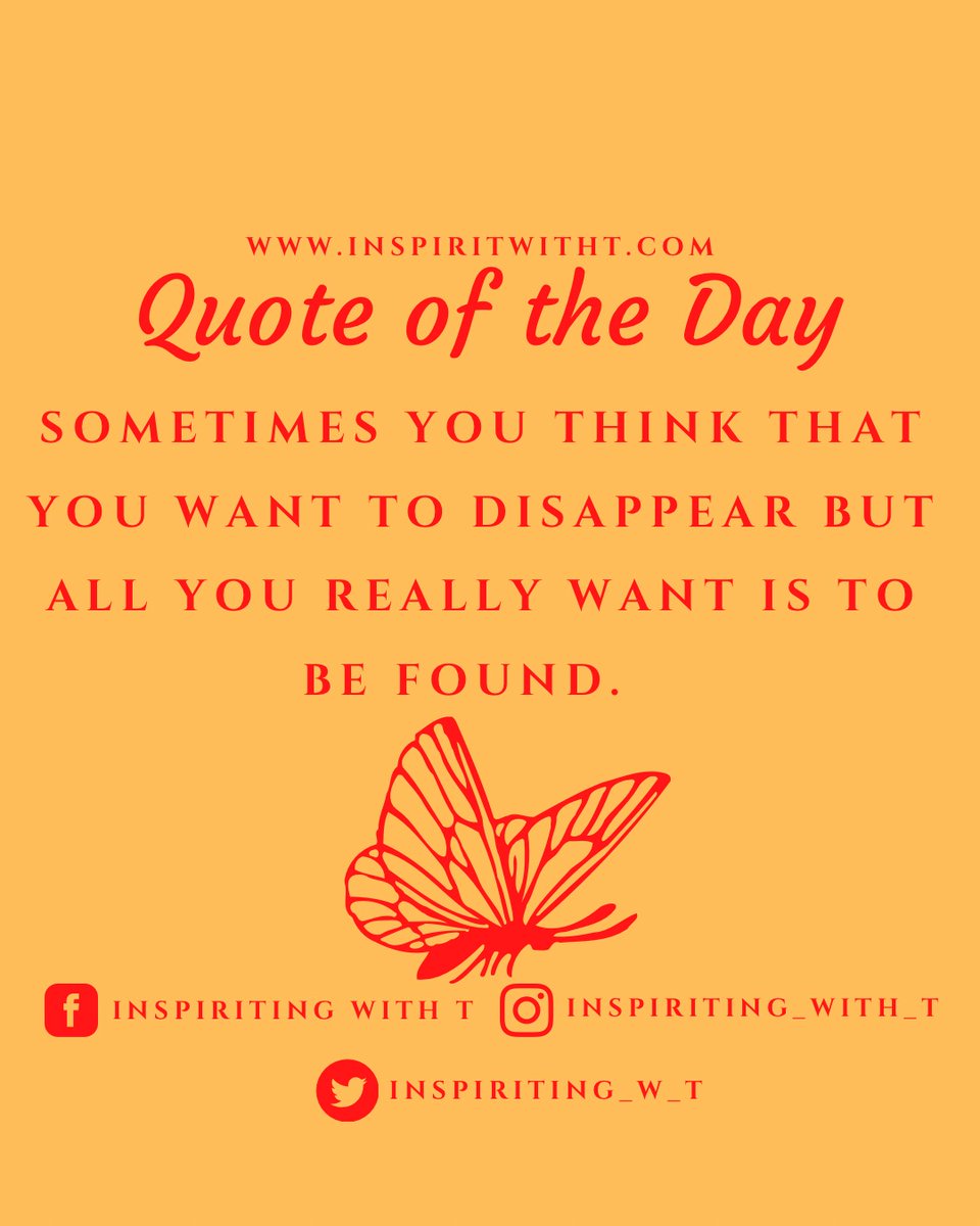 Inspiriting_w_T's tweet photo. I See You Today.
#inspirationalquotes #qotd #inspiritingwitht #lostnowfound #youareseen #encouragement
- https://t.co/tucR10fVZL https://t.co/Y59yTRWhev