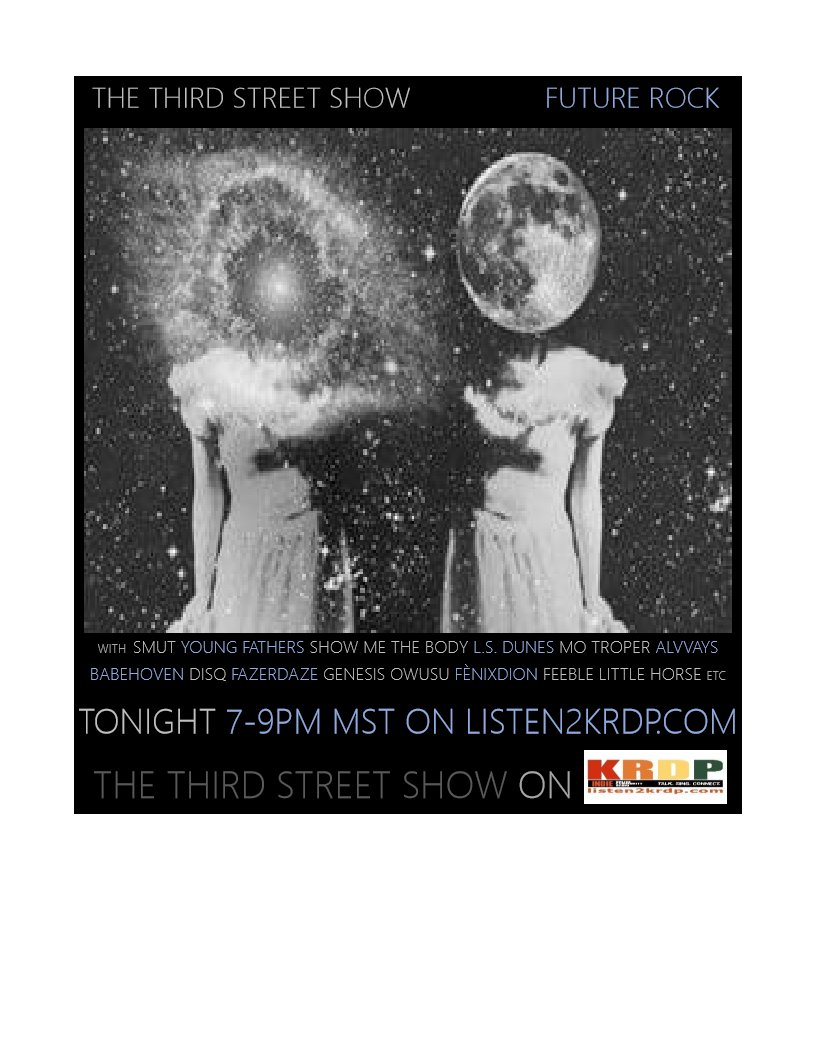 The Third Street Show (@third_show) on Twitter photo New show tonight with @popularcreeps <a href="/goingsband/">Goings</a> <a href="/rareoccasions/">The Rare Occasions</a> <a href="/genesisowusu/">genesis owusu</a> <a href="/MeLikeBees/">Me Like Bees</a> <a href="/panicshack/">Panic Shack</a> <a href="/katedavismusic/">Kate Davis</a> <a href="/Fenixdionmusic/">Fénixdion</a> <a href="/Breanna_Barbara/">Breanna Barbara</a> <a href="/_tvam/">TVAM</a> <a href="/american_lips/">American Lips</a> and more #psychrock #noisepop #shoegaze #postpunk #indierock etc on listen2krdp.com #krdpindie New show tonight with @popularcreeps <a href="/goingsband/">Goings</a> <a href="/rareoccasions/">The Rare Occasions</a> <a href="/genesisowusu/">genesis owusu</a> <a href="/MeLikeBees/">Me Like Bees</a> <a href="/panicshack/">Panic Shack</a> <a href="/katedavismusic/">Kate Davis</a> <a href="/Fenixdionmusic/">Fénixdion</a> <a href="/Breanna_Barbara/">Breanna Barbara</a> <a href="/_tvam/">TVAM</a> <a href="/american_lips/">American Lips</a> and more #psychrock #noisepop #shoegaze #postpunk #indierock etc on listen2krdp.com #krdpindie