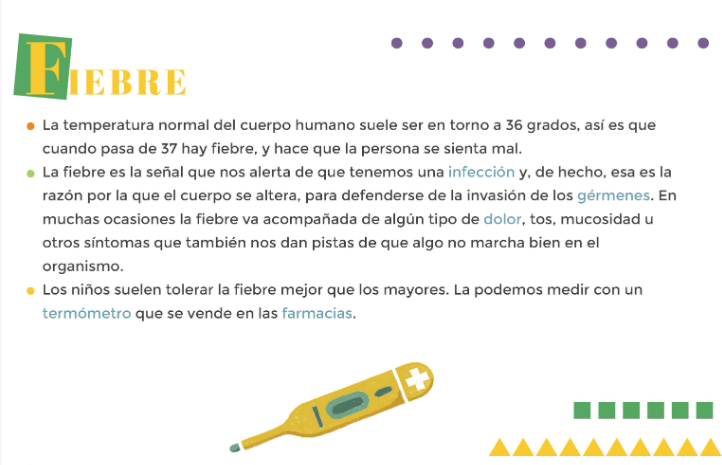 idisalud's tweet photo. En el #Diccionario infantil de la #sanidad sostenible que publicamos con @5050GL los más pequeños encuentran términos como #Fiebre, en la #letraF para explicar esta reacción de nuestro cuerpo a infecciones, entre otras cosas.
📚https://t.co/W7UiZxQn92
#QueremosLaMejorSanidad https://t.co/VP73lF2wmP