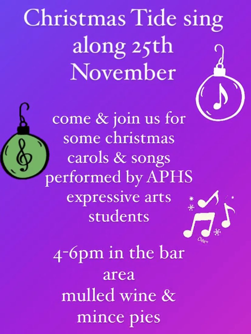 AphsArts's tweet photo. Come and join us @WellsMaltings
All welcome to join in with a festive cheer @AldermanHigh #artsforall #performanceforall https://t.co/f5WRGnM2XR