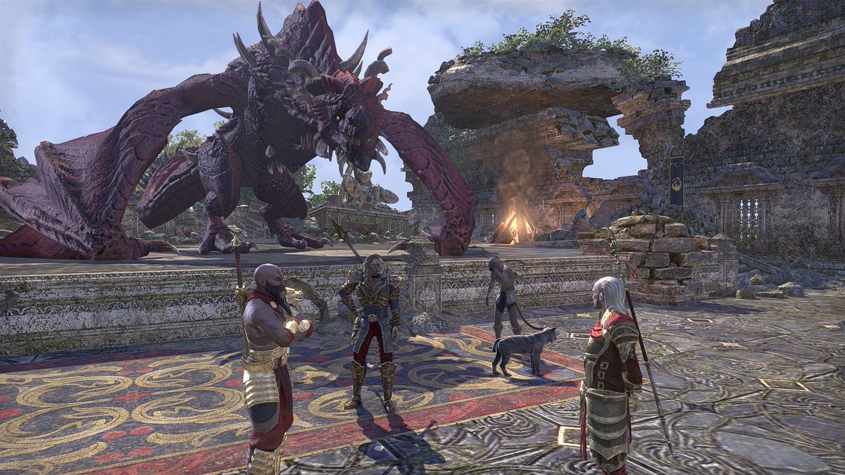 J_aesperHelps's tweet photo. Upon returning to the Dragonguard sanctuary, J'aesper and Sai Sahan were surprised to see Abnur Tharn and Queen Khamira awaiting them in Nahfahlaar's Chamber. This one can only hope that they bring good news... #ESO #ESORPG #ElderScrollsOnline #ElderScrolls #khajiit #JaesperHelps https://t.co/B0ysi5BJIS