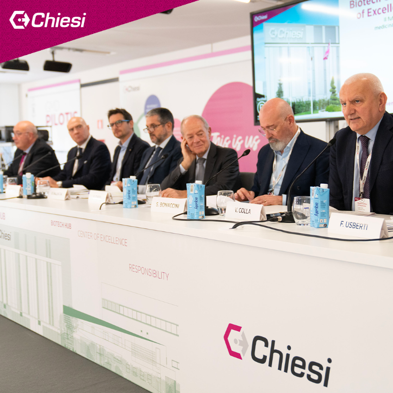 ChiesiGroup's tweet photo. The Coronavirus has made clear how crucial are #scientificresearch and #pharmaceutical development. That is why we decided to invest on a new #Biotech Center of Excellence and today we had the pleasure of opening the doors of the construction site.