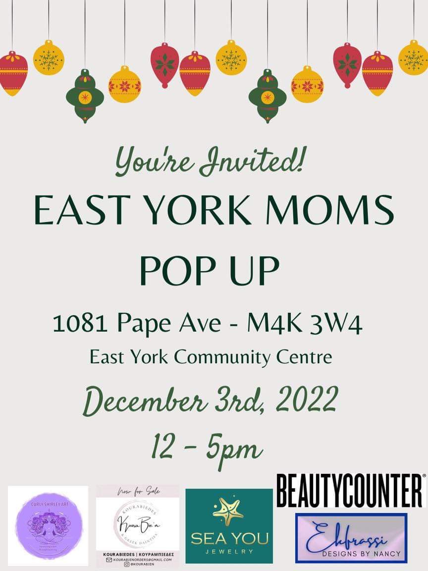 JOIN US on Saturday December 3 at #eastyorkcommunitycentre from noon to 5pm at our #PopUp shoppe for your chance to try (and buy!) our #Greek #Shortbread - a favourite sweet  #celebration confection that is enjoyed all year ‘round (and especially at Christmas!)