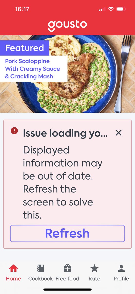 purtaycliff's tweet photo. @goustocooking hi Gousto, I’m having trouble with the app too. I’ve deleted and started again but same problem. https://t.co/KUrLJP9J3O