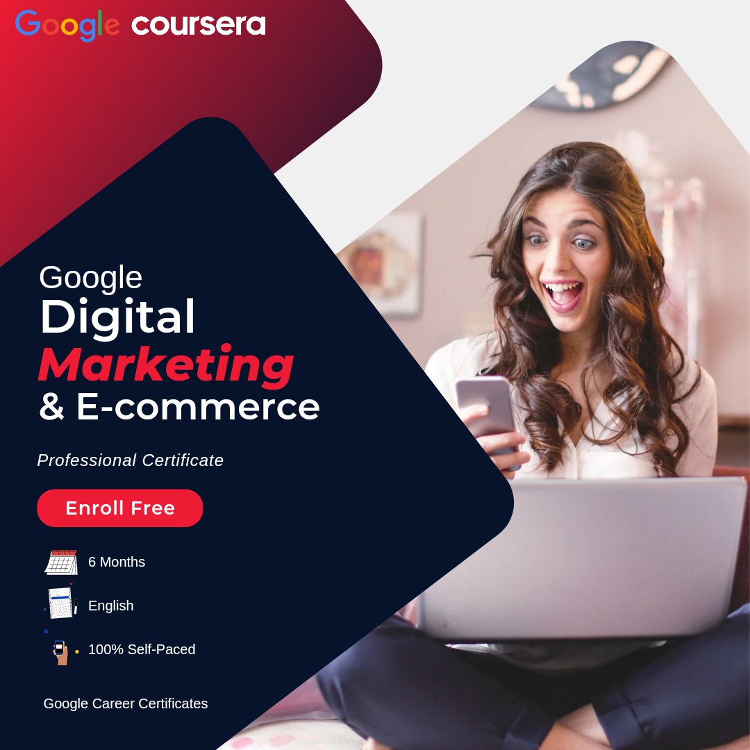 TechSterAcademy's tweet image. Learn job ready skills and get Certified with Professional Google career certificate.

#digitalmarketing #google