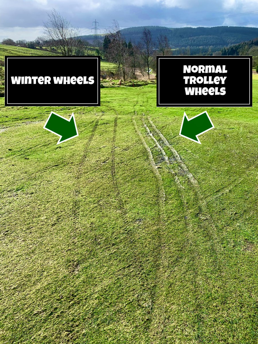 I managed to do a little digging and found an old photo when we first trialled the winter wheels. 2 members very kindly used both and I didn’t even ask them to do this 😂 but as I’ve had a few messages regarding this, you can clearly see winter wheels do work.