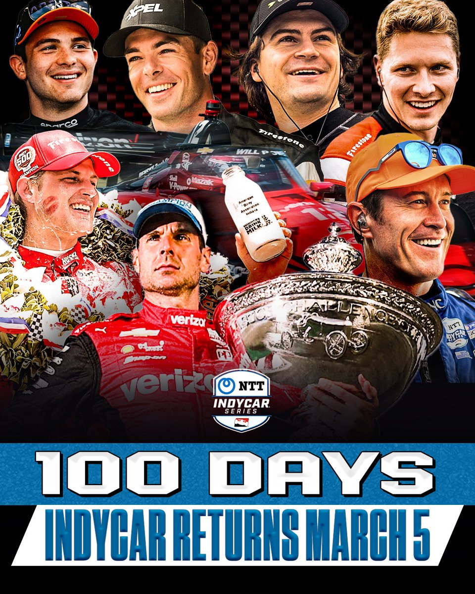 RETWEET if you're ready for @INDYCAR to come back! The NTT INDYCAR SERIES returns March 5 for the @GPSTPETE.
