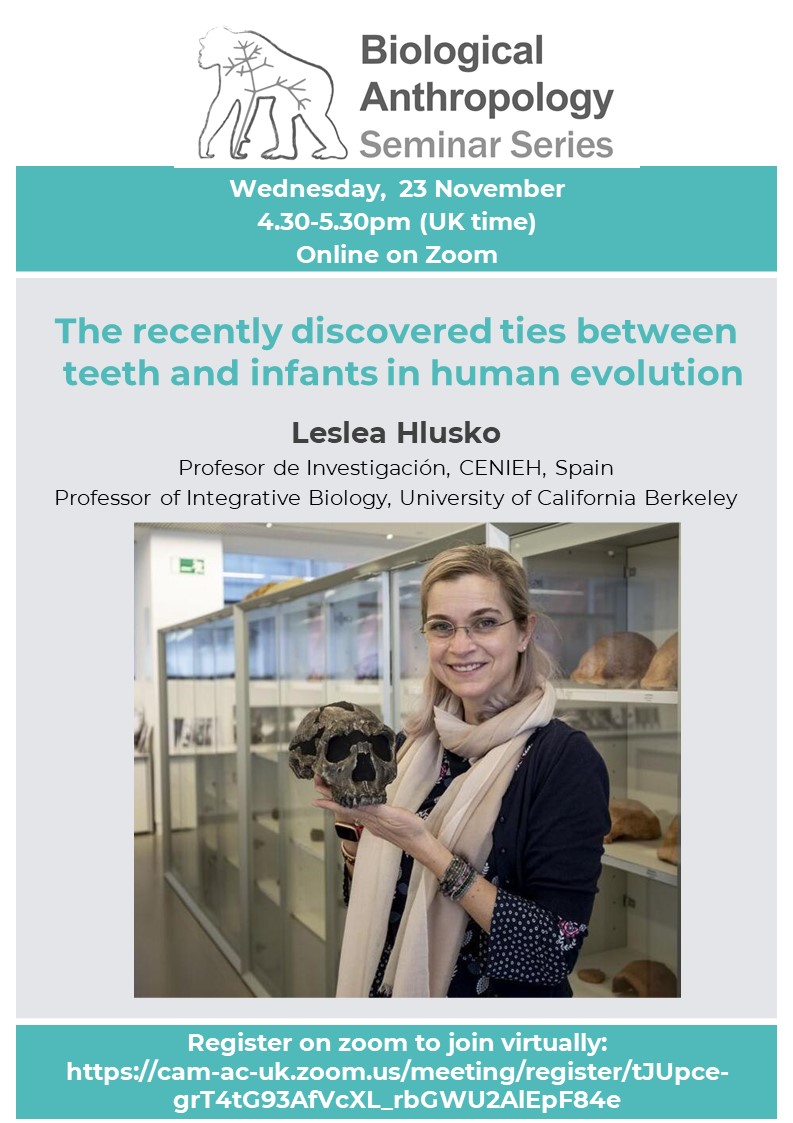 Jaap Saers (@j_saers) on Twitter photo š¢š¢This week we are very excited to host <a href="/LHlusko/">Prof. Leslea J. Hlusko</a> at the <a href="/Cambridge_Uni/">Cambridge University</a>
BioAnth Seminar on āThe recently discovered ties between teeth and infants in human evolutionā. Register here ā”ļø cam-ac-uk.zoom.us/meeting/registā¦
<a href="/CamBioanth/">CambridgeBioAnth</a>
<a href="/ArchaeoAshleigh/">Dr Ashleigh Wiseman</a>
<a href="/lucinadal/">Lucia Nadal</a>
<a href="/edwinj_dj/">Edwin de Jager</a> š¢š¢This week we are very excited to host <a href="/LHlusko/">Prof. Leslea J. Hlusko</a> at the <a href="/Cambridge_Uni/">Cambridge University</a>
BioAnth Seminar on āThe recently discovered ties between teeth and infants in human evolutionā. Register here ā”ļø cam-ac-uk.zoom.us/meeting/registā¦
<a href="/CamBioanth/">CambridgeBioAnth</a>
<a href="/ArchaeoAshleigh/">Dr Ashleigh Wiseman</a>
<a href="/lucinadal/">Lucia Nadal</a>
<a href="/edwinj_dj/">Edwin de Jager</a>