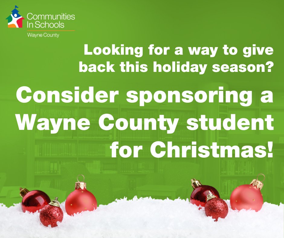 CISWayneCo's tweet photo. Consider sponsoring a local student this holiday season! To get connected with a student in need, contact us at (765) 983-2263 or through email at kstephen@ciswayneco.org. Having a present under the tree can make all the difference in the life of a child this Christmas! https://t.co/wPBEN3tbDR