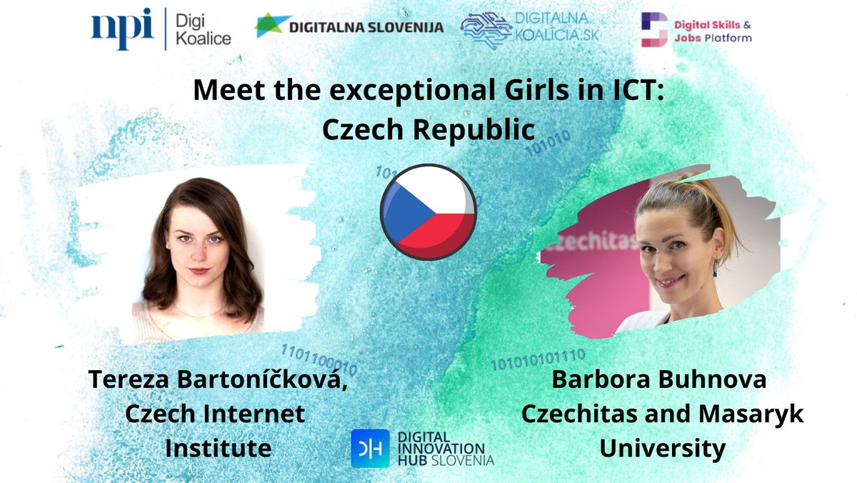DigitalnaSI's tweet photo. Don't miss the last chance to register for the webinar Girls &amp; ICT Vol. 2!  Register for free (mandatory registration) ➡ https://t.co/gCdU0lilse and meet extraordinary women. 

Read more about exceptional women 👇

 @DigiKoalice @digikoalicia @DIHSlovenia @DigitalSkillsEU https://t.co/MczfAXZDEK