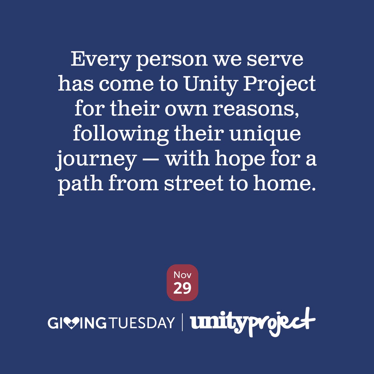UnityProjectLdn's tweet photo. #GivingTuesday is just one week away!

Follow us as we walk you thru a morning at our shelter, to glimpse moments in the lives of our participants. Ron+Susan Holliday will match gifts up to 5K to double your impact! @GivingTuesdayCA. #LdnOnt 

https://t.co/xto0WLVFqL https://t.co/QEqKmozl11