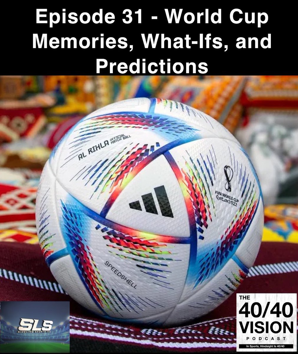 khaled74's tweet photo. Episode 31 - World Cup Memories, What Ifs, and Predictions 

On @4040visionpod we catch Qatar World Cup 2022 fever by talking first memories, favorite personal memories, and favorite what ifs from the past.

🎧 Spotify: https://t.co/I9YuNyLGfr

🎧 Apple: https://t.co/a2elFiLkQ8 https://t.co/FLVCZBcpnT