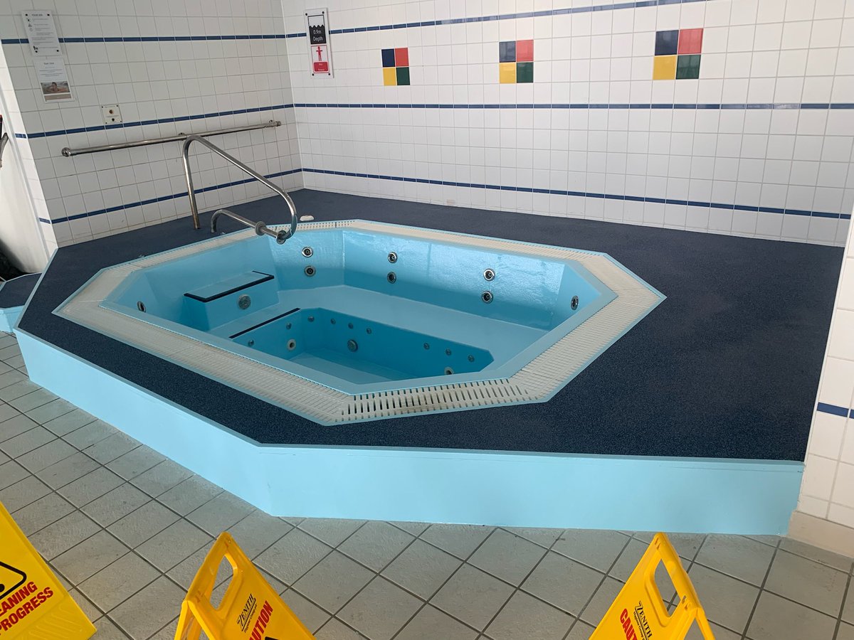 PolyAdvisory's tweet photo. Leaking Spa lined with our PASLAM lining membrane and non slip finish applied to the surrounds. https://t.co/1wUptgdrju