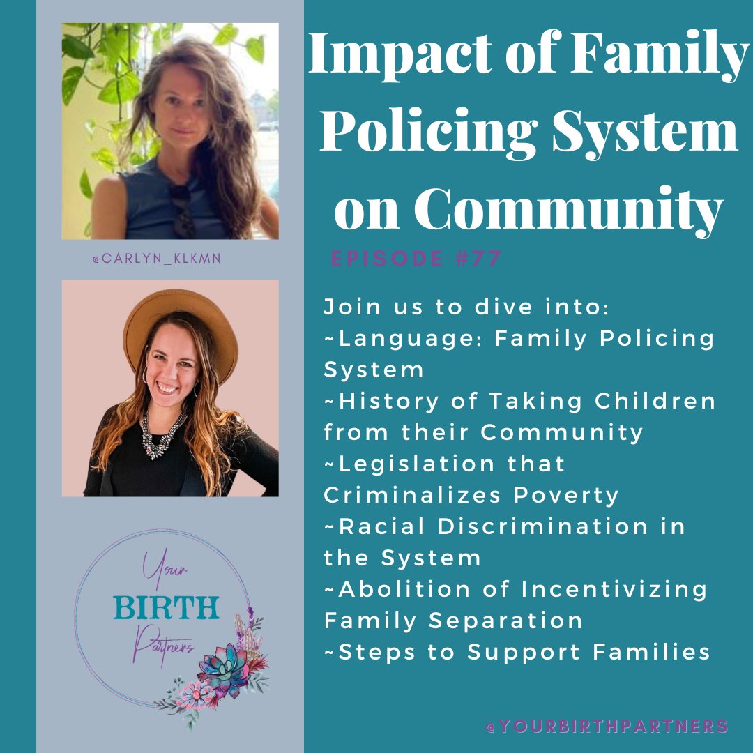 YBIRTHPartners's tweet photo. This #podcast confronting what it means for us, as healthcare workers, as birthworkers, to be tied into the family policing or child protection system. @CKlkmn shares context &amp; insights from her work in social worker &amp; parental defense. #abolishCPS
Listen: https://t.co/SkPxSFsCVj https://t.co/BIv0PbUl7X