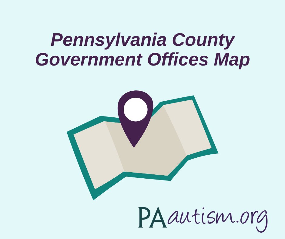 ASERT_PAautism's tweet image. This map is a locator for each county&apos;s government resources. 🗺Check it out! 👉 bit.ly/3wrpg8z

✅ County Assistance Offices
✅ Offices of Vocational Rehabilitation
✅ Intermediate Units
✅ Crisis Intervention
✅ County MH/ID/EI

#Autism #ASD #AutismSpectrumDisorder