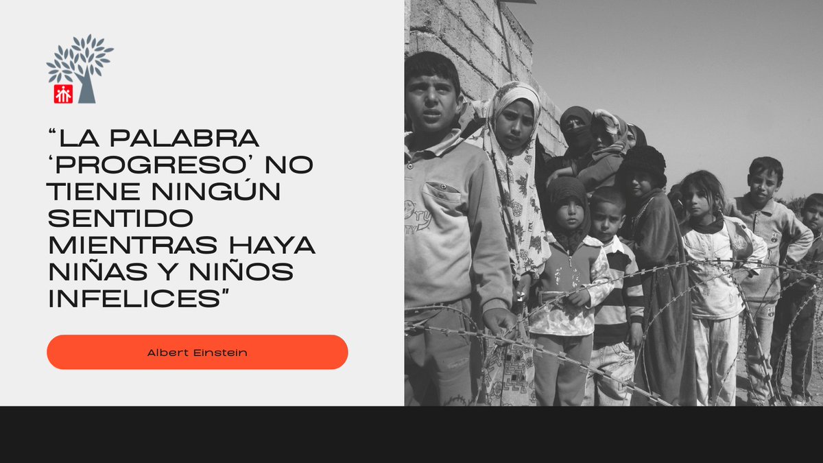 "La palabra ‘progreso’ no tiene ningún sentido mientras haya niñas y niños infelices” Albert Einstein. <a href="/SalesianosSSM/">Salesianos SSM</a> <a href="/SalesianosEs/">Salesianos España</a> #AbrimosCaminos #Máximadeldía