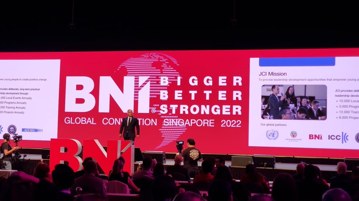 Our Secretary General Kevin Hin has an amazing time at the @BNI_official_pg Global Convention last week! The energy of these young business leaders shows us once again why BNI is such a valuable partner. We're looking forward to building a bigger, better and stronger future.