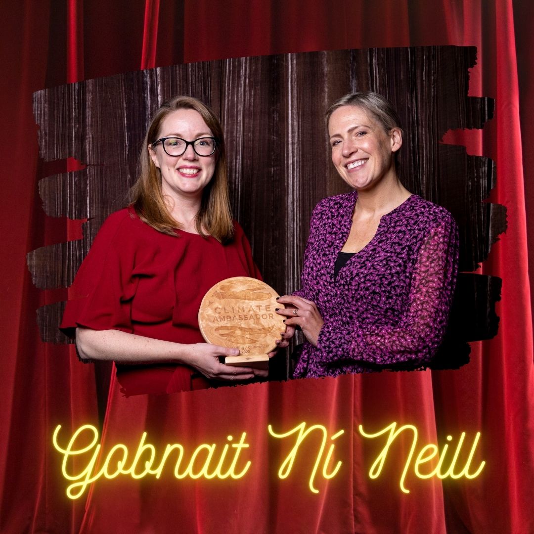 ✨ Climate Ambassador Outstanding Award ✨
Gobnait has been busy organising + delivering mini pond workshops, bird and bat walks and planting over 280 native trees!! She is the founder of the Drimnagh community environmental group and Grassroots Guild. Congratulations Gobnait!