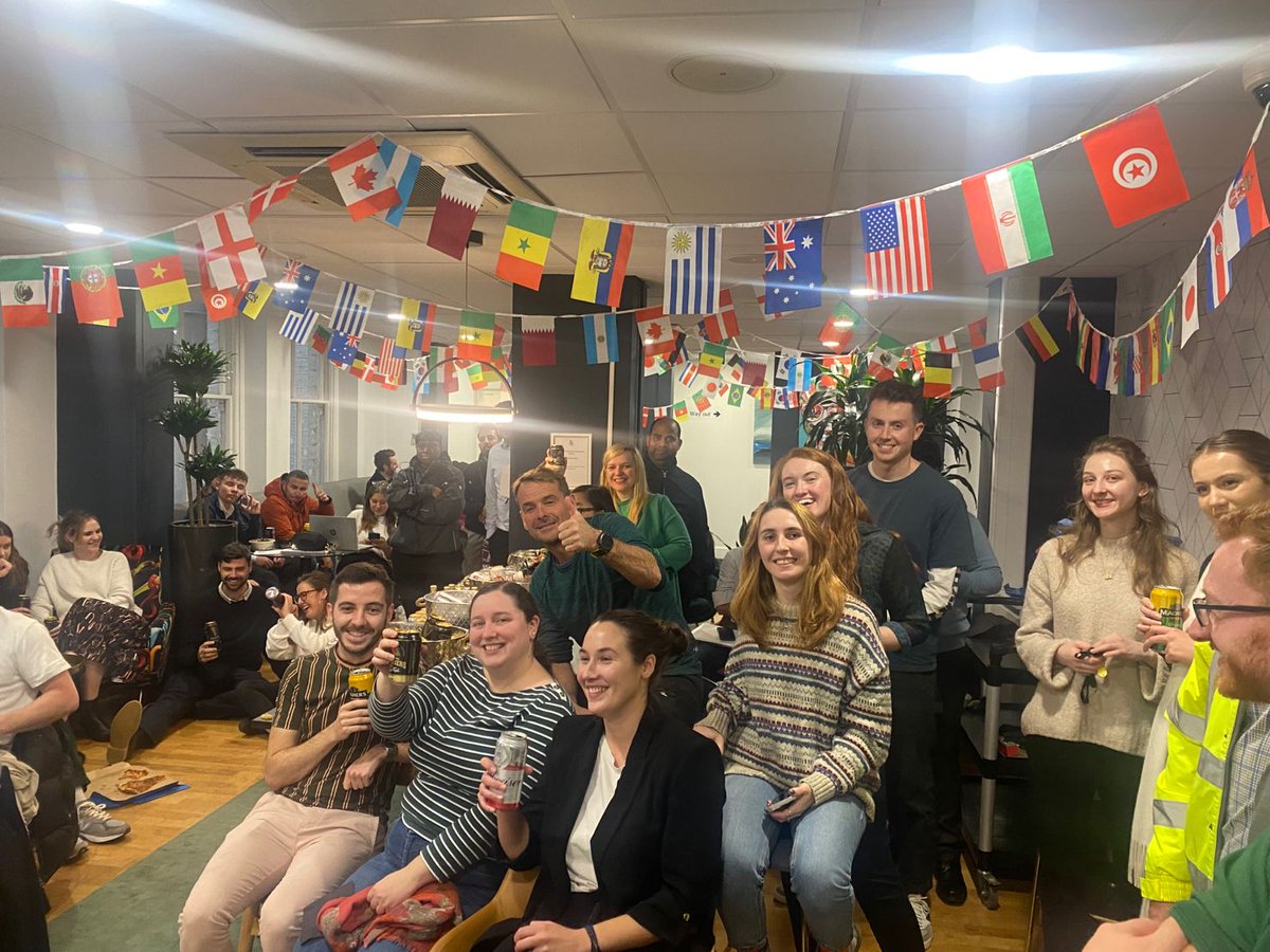 andoffices's tweet photo. ⚽⚽ FIFA World Cup 2022 ⚽⚽

Yesterday kicked off the beginning of the 2022 FIFA World Cup, so we decided to celebrate with our clients by watching the England vs. Iran game with pizza and plenty of drinks! ⚽  #FIFAWorldCup2022 #communityevents https://t.co/K6tJva9WBQ