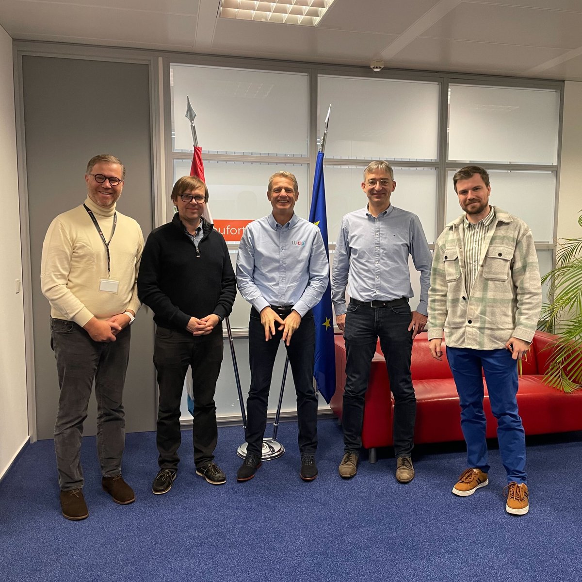 We had a constructive meeting today with @LU_CIX 
(Claude Demuth &amp; <a href="/MichelLanners/">Michel Lanners</a>). Together with LU-CIX, we're continuously collaborating on projects for the Luxembourg Internet &amp; #tech industry. 🇱🇺
🤝🏻 We're looking forward to our continuous collaboration with LU-CIX.