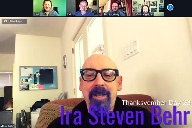 sidcityonline's tweet photo. Today we are thankful for @IraStevenBehr! This creative, talented soul generously joined us in the #SidCitySocialClub on a few occasions to talk about making TV. We appreciate you, Ira!

#Thanksvember https://t.co/HLztu87zT5
