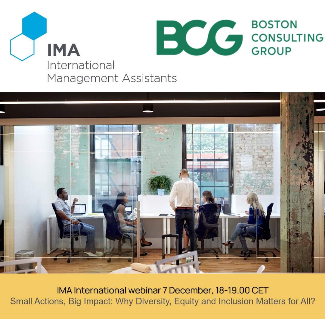 Join us for BCG’s and IMA’s upcoming webinar on diversity, equity and inclusion.

How can companies, associations and individuals turn words into action.

Join our FREE webinar - sign up here: ima-network.org/international-…