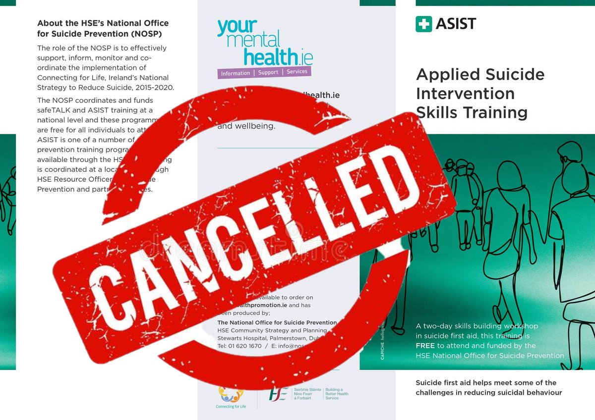 mor_niall's tweet photo. Due to lack of community numbers the Applied suicide intervention skills training has been cancelled. https://t.co/vzdVpdwwC4